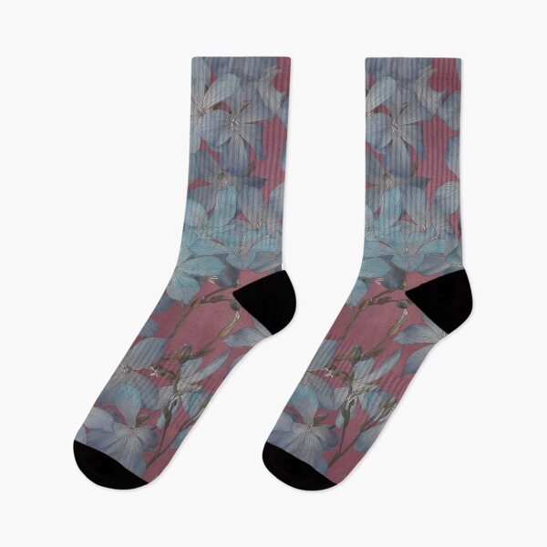 Item preview, Linen's flowers on pink background designed and sold by agakubish.