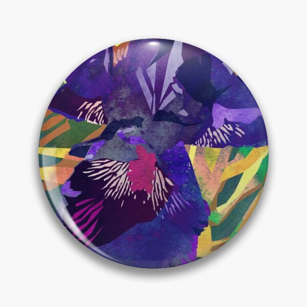 Item preview, Acuarela flor de iris con sombras - Deep Purple designed and sold by AndreaHelmArt.
