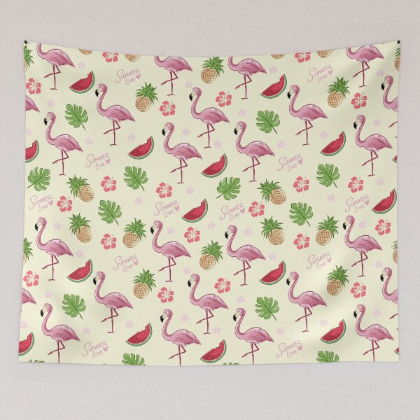 Item preview, Summer flamingo pattern designed and sold by Daisyart-lab.