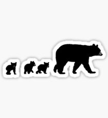 Mama Bear and her Cubs. Sticker