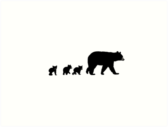 Download "Mama Bear and her Cubs. " Art Print by MortensenGames ...