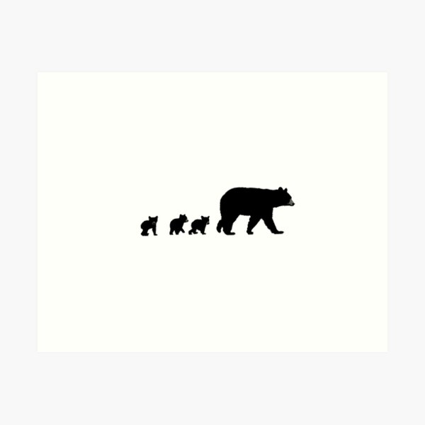 Mama Bear with Cub - Metal Wall Art