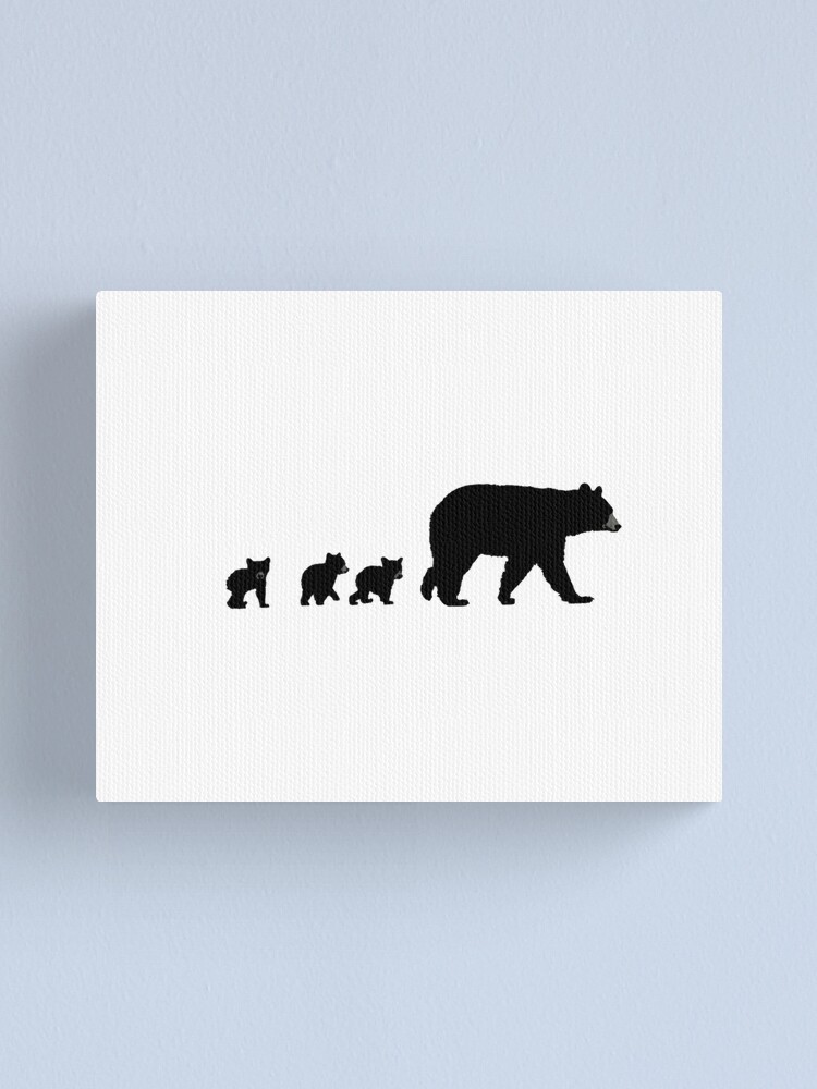 Mama Bear and her Cubs.  Canvas Print for Sale by Art Landing