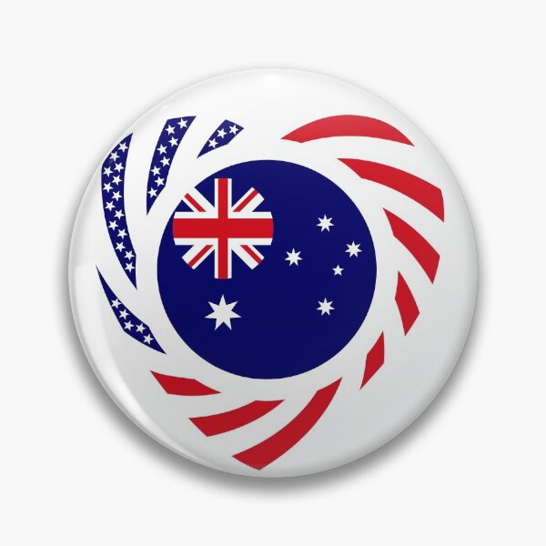 Item preview, Australian American Multinational Patriot Flag Series (Heart) designed and sold by Carbon-Fibre Media.