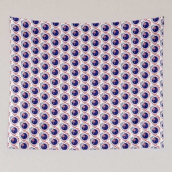 Item preview, Australian American Multinational Patriot Flag Series (Heart) designed and sold by Carbon-Fibre Media.