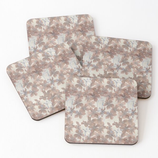 Item preview, Delicate linen flowers on ecru background designed and sold by agakubish.
