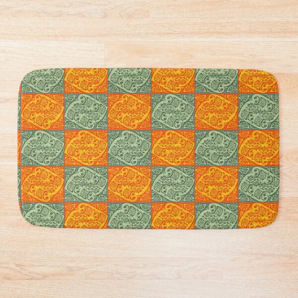 Item preview, Floral Motif 1 - Orange Green designed and sold by 40degreesSouth.