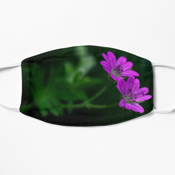 Pink Herb Robert Miniature Geranium With Its Lovely Pearl Textured Petals Flat Mask