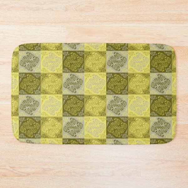 Item preview, Floral Motif 5 - yellow green designed and sold by 40degreesSouth.