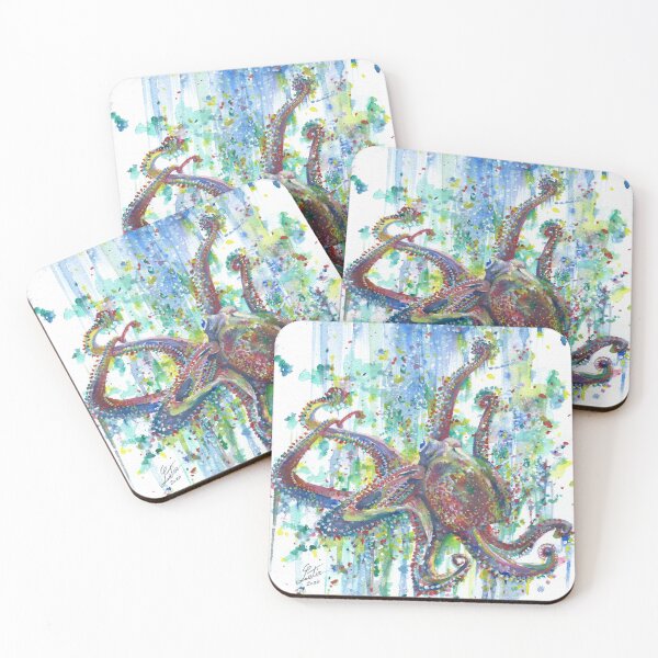 Item preview, OCTOPUS watercolor portrait.3 designed and sold by lautir.