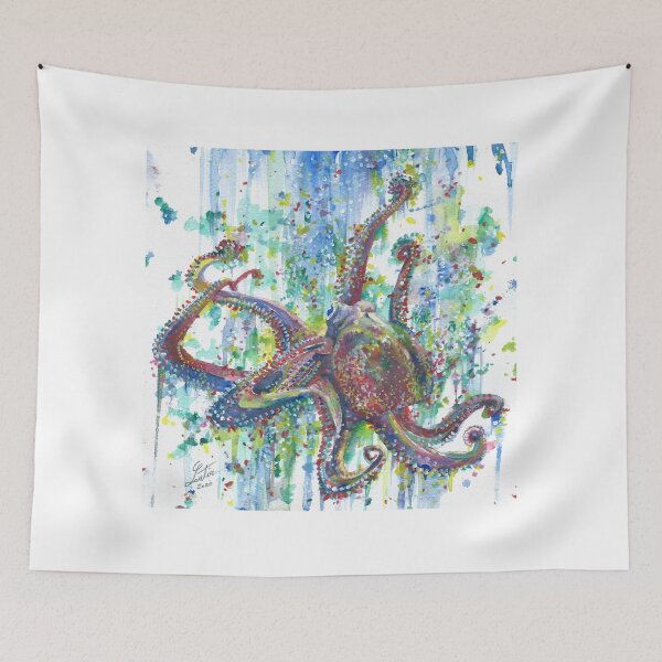 Item preview, OCTOPUS watercolor portrait.3 designed and sold by lautir.