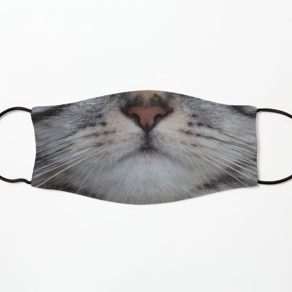 Grey Black Tabby Cat Face Protective Mask Kids Mask