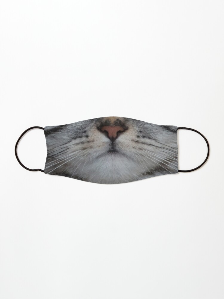 Masque Masque Protecteur De Chat Gris Tigre Noir Par Fullymasked Redbubble