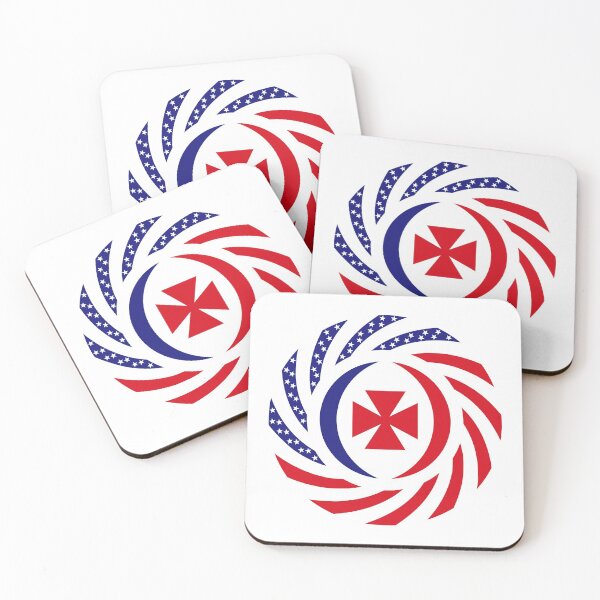 Artikelvorschau, Wallis und Futuna Islander American Multinational Patriot Flag Series entworfen und verkauft von Carbon-Fibre Media.
