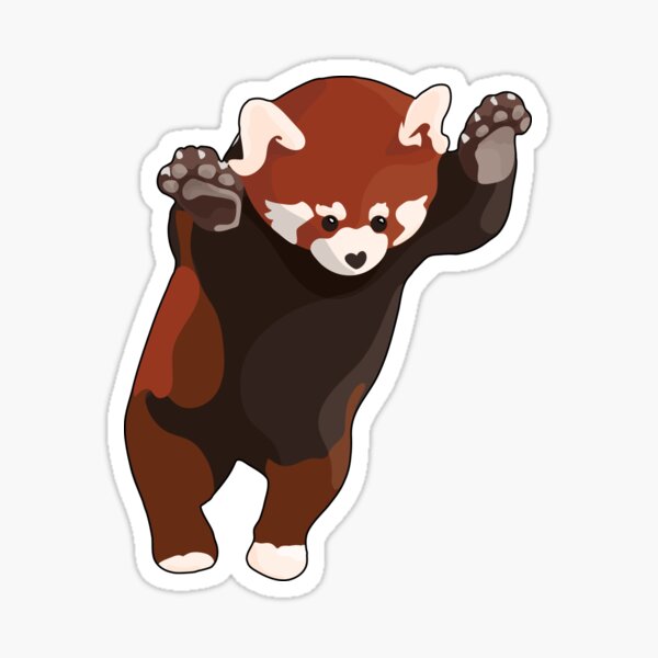Red Panda Excited Sticker