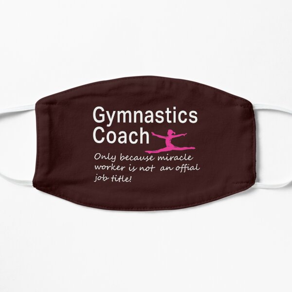 Gymnastics Coach Miracle Worker Definition Flat Mask