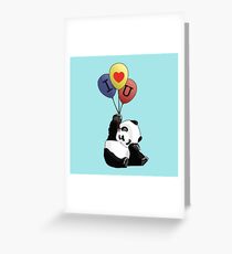 I Love You Panda Greeting Card