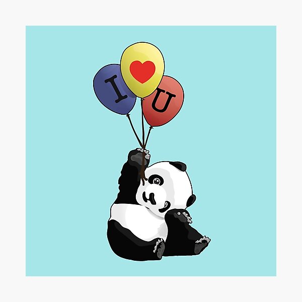 Je t'aime Panda Impression photo