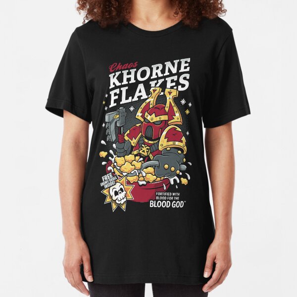 Chaos Khorne Flakes - Warhammer - Cereal - 40K Slim Fit T-Shirt