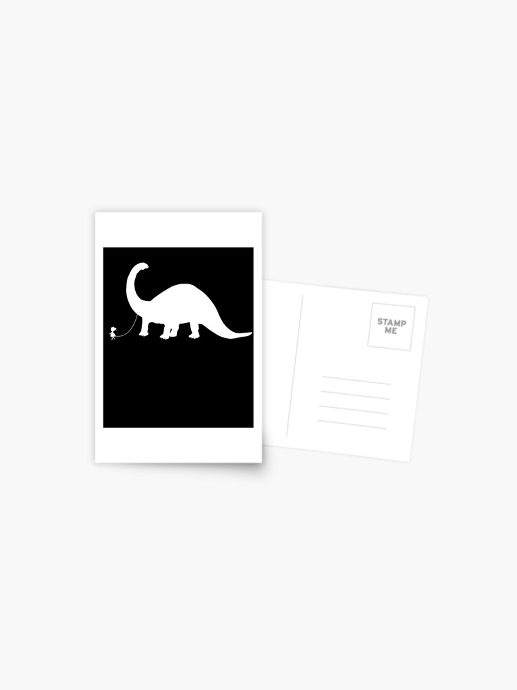 girl walking dinosaur