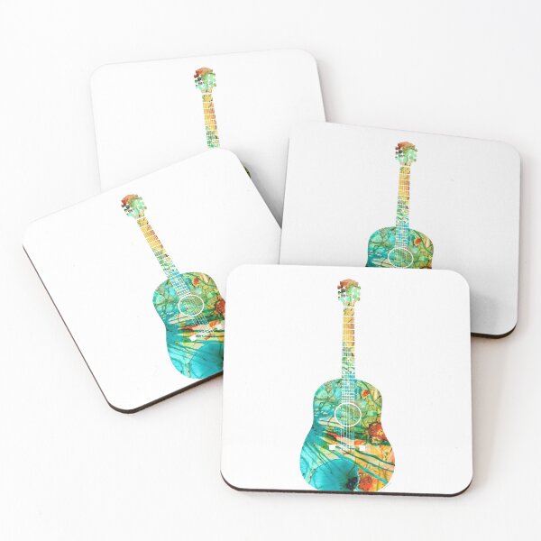 Item preview, Acoustic Guitar 2 - Colorful Abstract Musical Instrument designed and sold by Sharon Cummings Art.