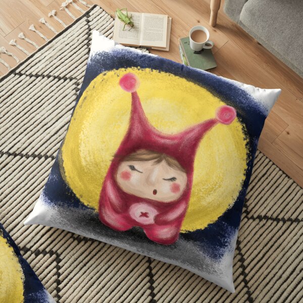 little sleeping monster Floor Pillow