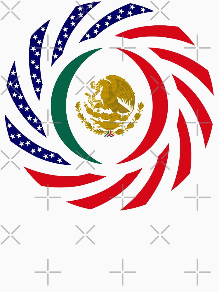 Mexican American Multinational Patriot Flag Series by carbonfibreme