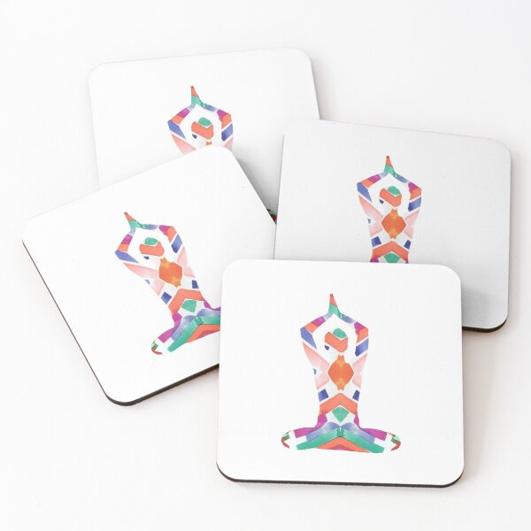 Item preview, Yoga Colorful Stripes Silhouette designed and sold by Mary H.