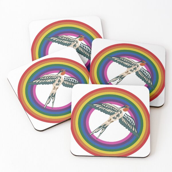Sparrows and Rainbows Coasters (Set of 4)