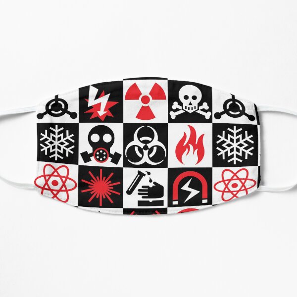 Hazard Danger Icons Flat Mask