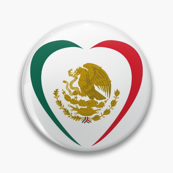 Item preview, Mexican Patriot Flag Series (Heart) designed and sold by Carbon-Fibre Media.