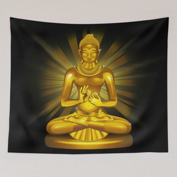 Artikelvorschau, Buddha Siddhartha Gautama goldene Statue entworfen und verkauft von BluedarkArt.