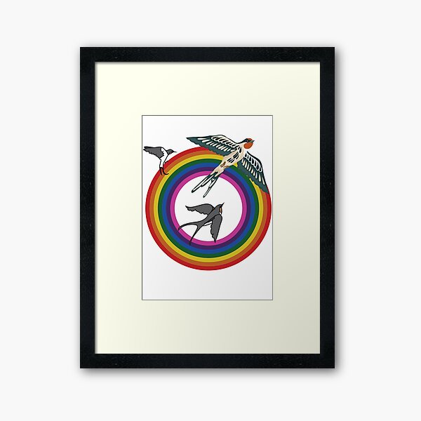 Sparrows and Rainbows Framed Art Print