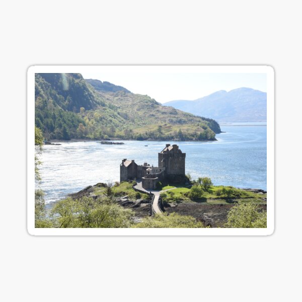 Eilean Donan Castle on a summer afternoon in the Highlands of Scotland Sticker