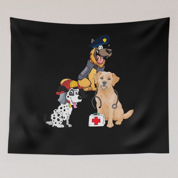 Item preview, Emergency Services Dogs Police Fire Ambulance designed and sold by Ginger217.