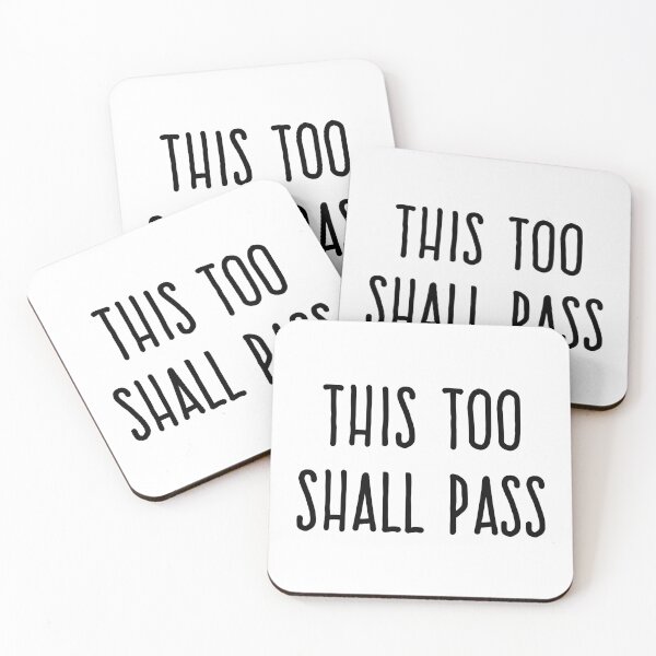Item preview, This Too Shall Pass - Black designed and sold by blackheartscot.