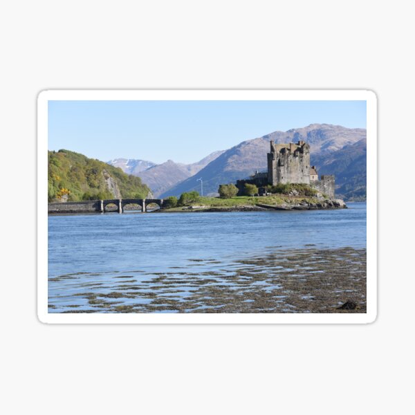 Eilean Donan Castle on a summer afternoon in the Highlands of Scotland Sticker