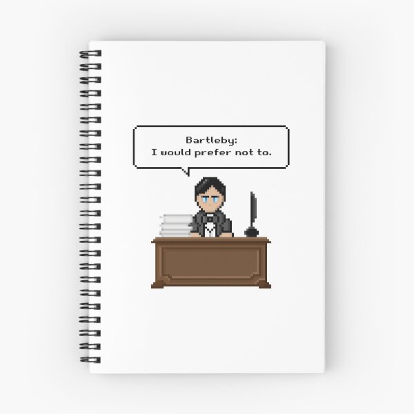 Item preview, Pixel Art – Bartleby, the Scrivener by Herman Melville designed and sold by literaturelodge.