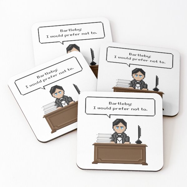 Item preview, Pixel Art – Bartleby, the Scrivener by Herman Melville designed and sold by literaturelodge.