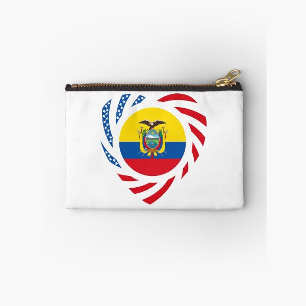 Item preview, Ecuadorian American Multinational Patriot Flag Series (Heart) designed and sold by Carbon-Fibre Media.