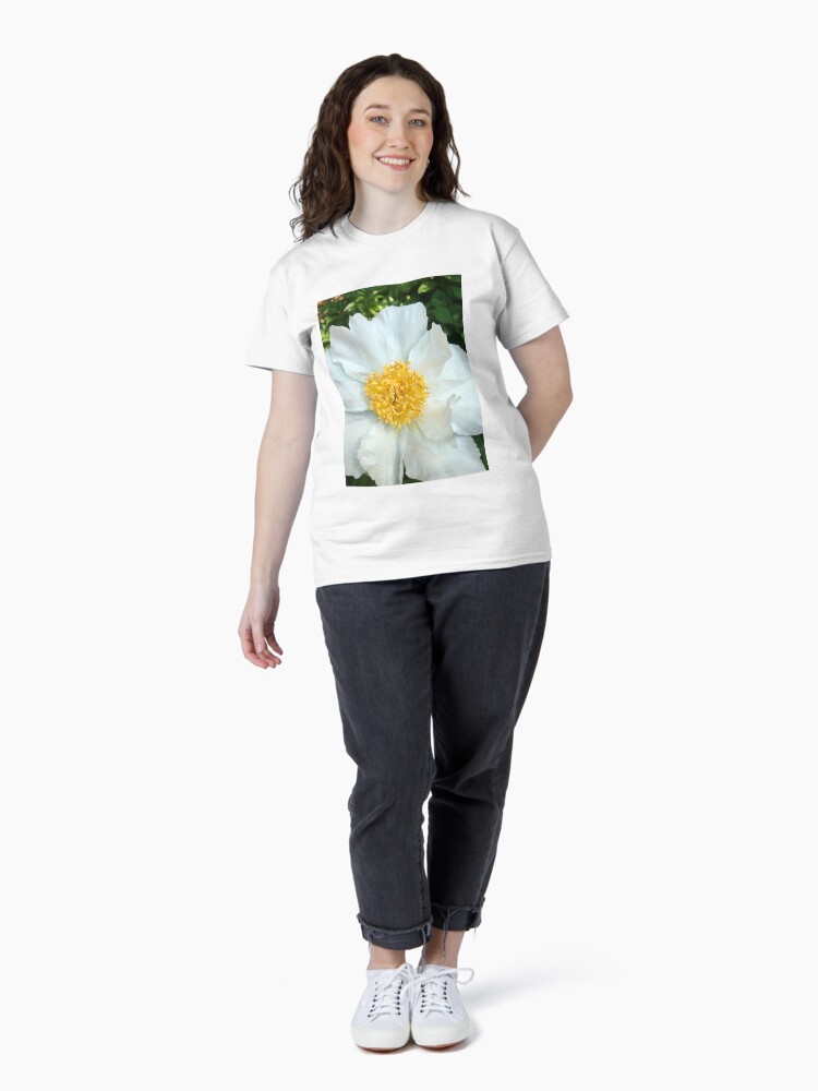 Thumbnail 4 of 7, Classic T-Shirt, Floral Gift - Chinese Peony Photography - Gardening Present designed and sold by OneDayArt.