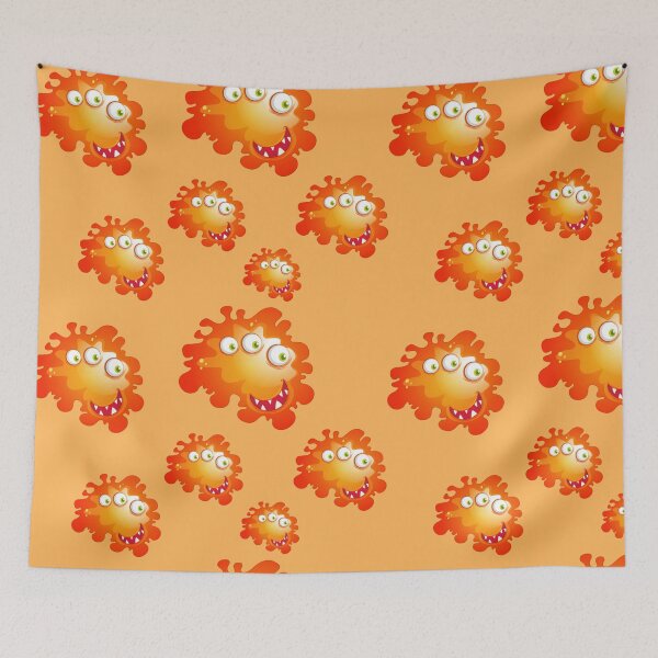 Item preview, Orange Virus Icon Design Pattern  designed and sold by quarantineshop.