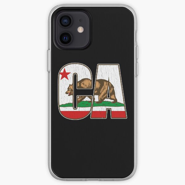 California Bear Flag (Distressed Vintage Design) iPhone Soft Case
