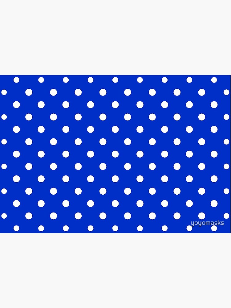 Royal Blue & White Polka Dot | Classic Pattern by yoyomasks