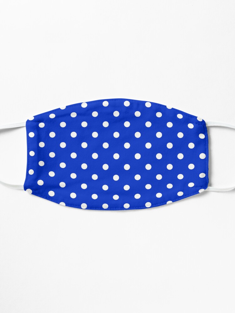 Alternate view of Royal Blue & White Polka Dot | Classic Pattern Mask