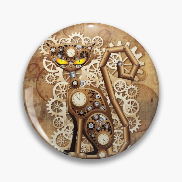 Item preview, Cat Steampunk Vintage Retro Style Machine  designed and sold by BluedarkArt.