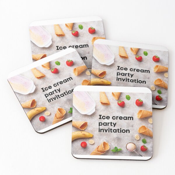 Item preview, Ice cream party invitation designed and sold by Delicarte.