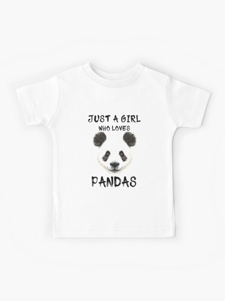 Cool Just A Girl Who Loves Pandas Shirt Gift For Toddlers Cool Just A Girl Who Loves Pandas Shirt Gift For Toddlers