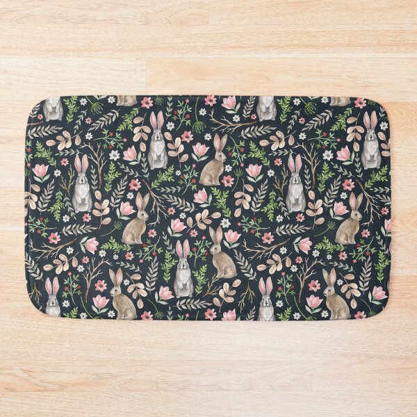 Item preview, Cute rabbits (dark blue)  designed and sold by JuliaBadeeva.