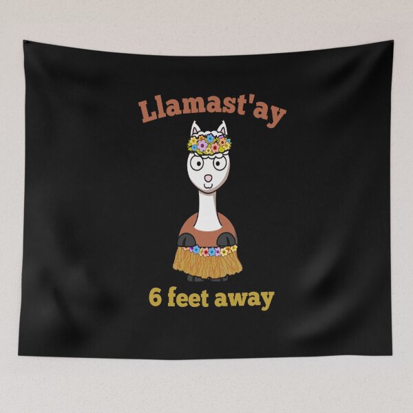 Item preview, Social Distancing 6 Feet Away Llamastay Yoga Tee Llama Social Distancing Gift Sarcastic Quarantine Humour Quote Apparel flowers llama idea design llamast'ay designed and sold by Chamssou.